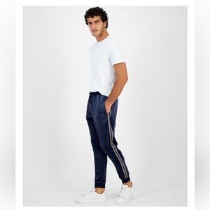 I.N.C. International Concepts Men's Regular-Fit Side Stripe Velour Joggers 🏃